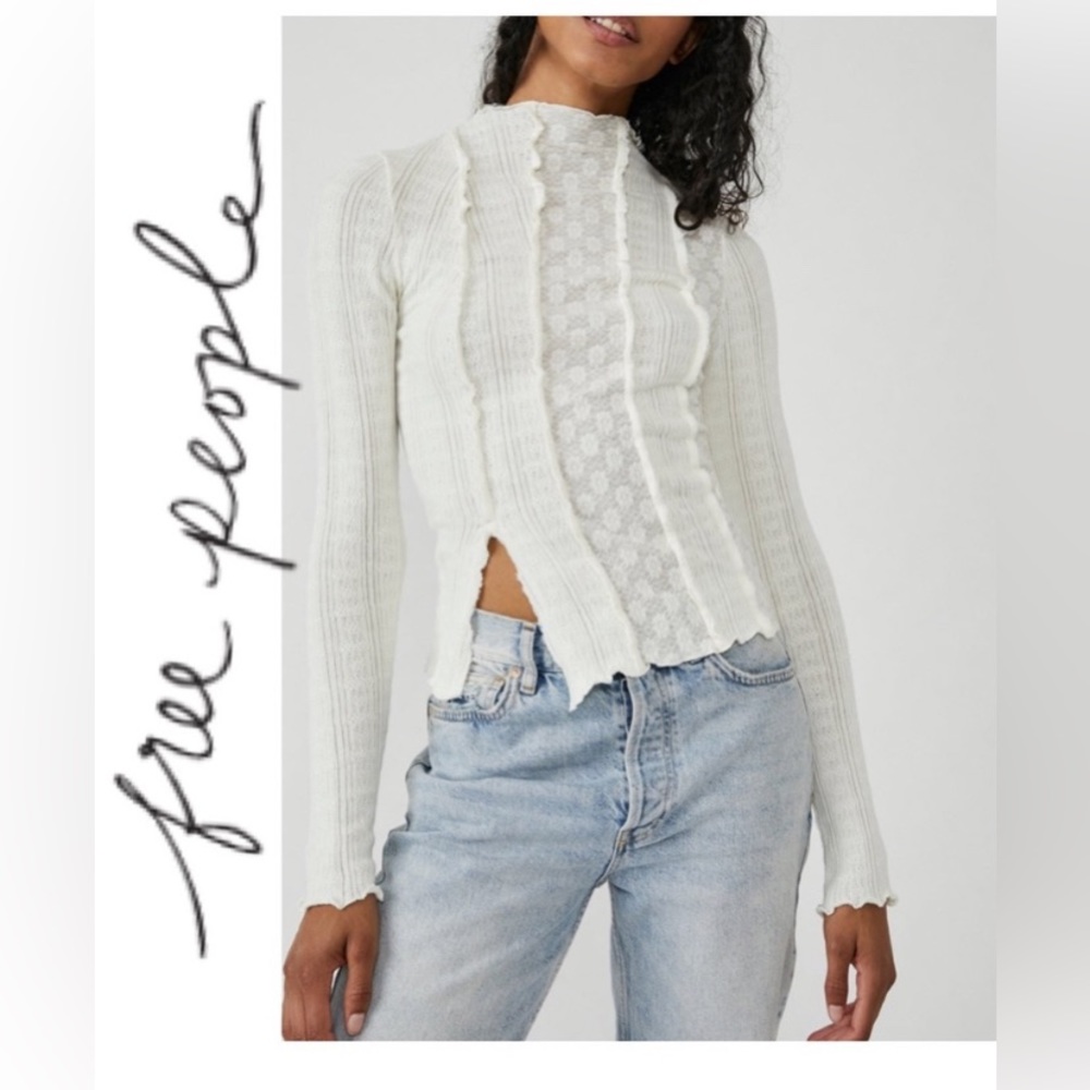 FREE PEOPLE LULA TOP-GARDENIA XS